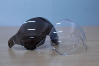 Plastic Injection Products, Fire Helmet Gobe, Mirror, Polish, Polycarbonate PC Material