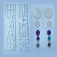 Samples, Mobile Phone Keystocks & Plastic Grears, Made By Injection Molds