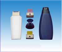Plastic Shampoo Bottles From Blow Moulds, Plastic Shampoo Caps From Injection Moulds