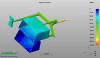 Integrated Box Cover Moldflow Injection Pressure