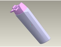 Shampoo Bottle 3D Profile Drawing A