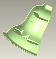 Ugol 1 Plintus 3D Profile Drawing