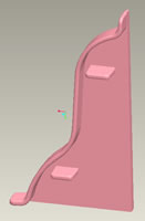 Ugol 3 Plintus 3D Profile Drawing